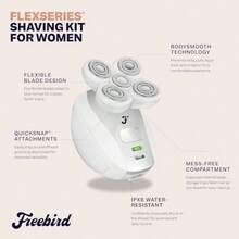 Afeitadora Eléctrica Flexseries para Mujer Cortadora de Bikini y Pelo Corporal para Piel Sensible y Piernas Suaves Blanco - Blanco - Ver 1
