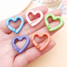 2pcs 21x22mm Mixed Heart Shaped Metal Findings DIY Bracelet Necklace Earring Components For Crafts Jewelry Making Supplies - Multicolor - View 11