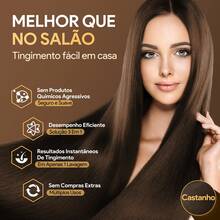 IIIMEIDU MEIDU Hair Dye, 500ml, Unisex Shampoo And Dye, 3 In 1 Long-Lasting, Effectively Covers Gray Hair, Contains Ginseng, Ginger, Black Sesame And Other Extracts For Hair Care, Suitable For All Hair Types. - 栗棕色 - 查看 4