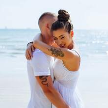 6pcs/Set Temporary Tattoo Stickers, Waterproof Couple Arm Tattoo Stickers - Multicolor - View 5