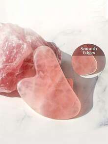 1pc/3pcs Heart-Shaped Massage Tool - Smooth Pink Quartz Gua Sha Board, For Relaxing Face And Body Care, Facial Massage Tool, Resin Material Gua Sha Board - Multicolor - View 4