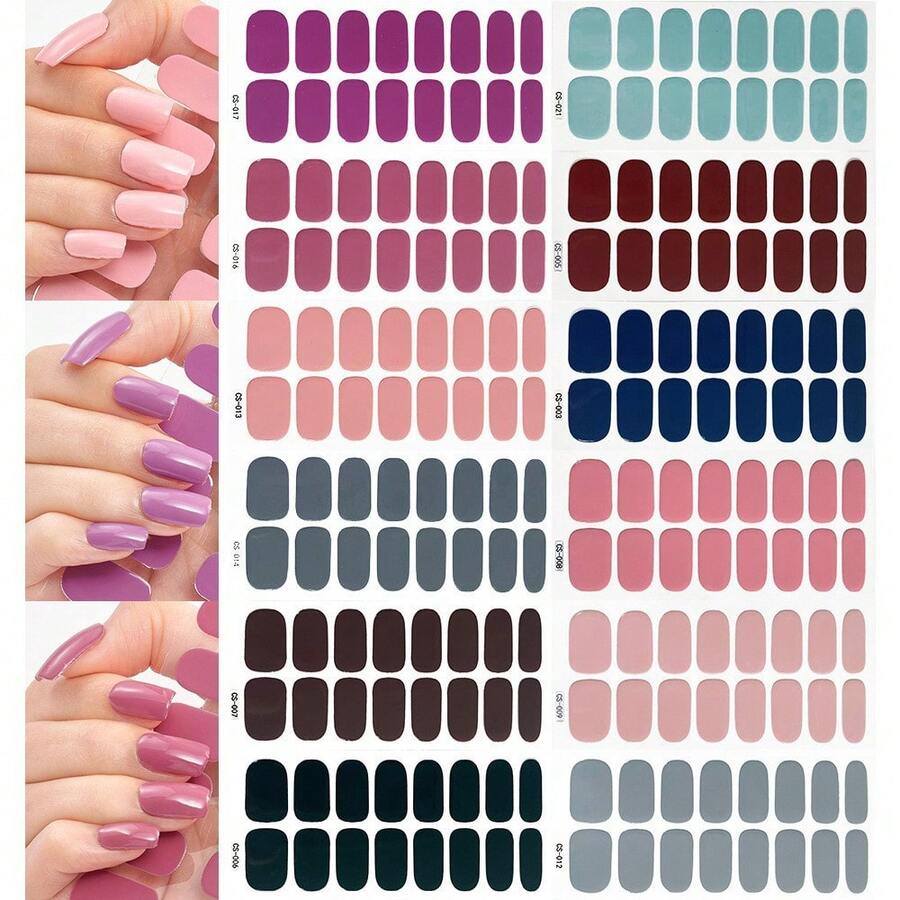 Bộ 12 miếng dán móng tay phong cách Gothic Y2K, dòng sản phẩm Molandy Color Palette, độ phủ toàn bề mặt, phù hợp cho cả móng dài và ngắn, các màu đen, trắng, đỏ, xanh lá cây, hồng, vàng sâm panh, dụng cụ làm móng nghệ thuật chất lượng cao cấp, món quà tuyệt vời dành cho phụ nữ và các cô gái trong kỳ nghỉ, tiệc tùng, lễ tốt nghiệp. - Nhiều màu - Xem 1
