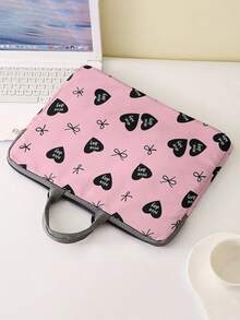 情人节趣味图案印花笔记本电脑包，电脑布套配件，柔软笔记本电脑包，柔软笔记本电脑保护套，笔记本电脑保护套，平板电脑皮包，笔记本电脑拉链保护套，学校、商务和办公礼品的最佳选择，返校季便携式数码收纳包，学习用品，返校季折扣店 - 彩色 - 查看 2