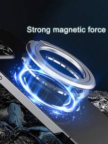 Soporte de anillo magnético de metal de aleación, agarre de dedo desmontable compatible con MagSafe, soporte horizontal y vertical de 1 segundo compatible con iPhone y la mayoría de los teléfonos inteligentes, regalo del Día de San Valentín - Multicolor - Ver 4