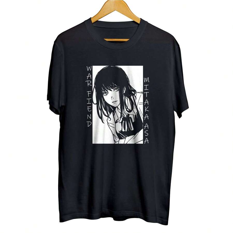T-Shirts Distro Anime ASA MITAKA - CHAINSAN SAW 100% Cotton Combed 30s