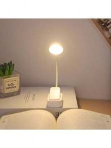 4-LED White Clip-On Eyecare Reading Lamp With Rechargeable Design, Featuring 3 Color Temperatures And Stepless Dimming For Comfortable Lighting. Soft And Gentle Light Helps Reduce Eye Strain, Ideal For Night Reading And Studying. Built-In 400mAh Battery Provides Stable Use Time. Lightweight And Portable With Clip-On Design, Easily Attaches To Books, Desks, Bedside Tables, Or Laptops. Suitable For Reading, Study, Office, Dorm, Or Travel Use. A Practical And Compact Lighting Accessory For Daily Use And A Thoughtful Gift Choice. - trắng - Xem 5