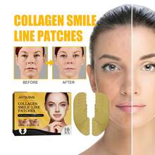 10pcs Collagen Smile Lift Patches, Tighten Skin, Reduce Wrinkles, Smooth Fine Lines - Yellow - View 2