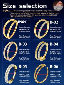 1 件双层耳骨耳环/耳钉，18K 镀金，低过敏性且轻便，316L 不锈钢鼻环，镶嵌锆石，鼻中隔环，耳骨穿孔饰品，耳廓耳环，耳屏耳环，耳垂耳环，金/银可选，18G/16G，8mm/10mm。 - 金黃色 - 查看 4