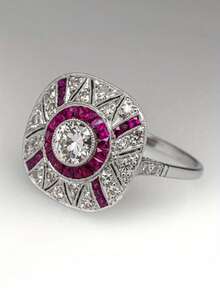 1 chiếc nhẫn Cubic Zirconia lộng lẫy dành cho nữ, thích hợp làm quà tặng đám cưới, lễ đính hôn, kỷ niệm, tiệc tùng hoặc ngày Valentine. - 1 # - Xem 3