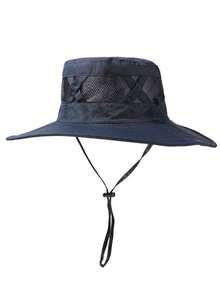 1顶夏季户外渔夫帽，透气徒步帽，时尚简约遮阳帽，骑行钓鱼帽，男士户外运动透气遮阳帽，女士日常通勤防风遮阳帽，多种颜色可选，简约运动风渔夫帽 - 彩色 - 查看 9