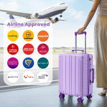 20 Inch Carry On Suitcase, Lightweight PC Hard Shell Travel Luggage Cabin Suitcase With Wheels & TSA Lock Overhead - 20 inch - View 9