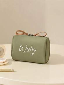 1 chiếc túi đựng mỹ phẩm quà tặng phù dâu cá nhân hóa, túi đựng mỹ phẩm cưới thêu, túi đựng đồ dùng vệ sinh cá nhân cho tiệc cưới và du lịch, quà Giáng sinh tùy chỉnh cho nữ, ý tưởng quà tặng cô dâu Lễ Tạ ơn, quà sinh nhật, quà tặng thiết thực cho phù dâu. - Nhiều màu - Xem 6