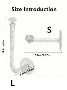 Bộ 10 giá đựng trang sức, giá đỡ vòng cổ pha lê trong suốt, giá đựng phụ kiện treo tường, giá treo vòng tay, giá đựng trang sức, giá treo trang sức trong suốt, giá đựng kẹp tóc, móc treo băng đô, giá đựng đồ treo tường hình pha lê, quà tặng Giáng sinh, quà tặng Năm mới, quà tặng cho nam, quà tặng cho nữ, phù hợp cho gia đình và phòng tắm, quà tặng Ngày lễ tình nhân, quà tặng tựu trường. - Nhiều màu - Xem 5