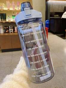 1个2000毫升或750毫升透明塑料水瓶，印有标语，室内/室外运动水瓶 - 彩色 - 查看 8