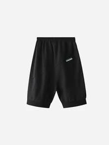 Annil Children's Boys' Short Pants - Summer New Style Casual Sports Pants With Stretch, Stylish , Thin Mid-Rise Pants - Elegant Floral Gray - View 3