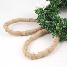 1 Stück/Osterhase Kranz, Eukalyptus grünes Blatt Hasenohren-förmiger Kranz, Leinen Schleife Heim Dekoration Anhänger, Tür Hänger & Wand Dekor Kranz Ornament - Hasen-Kreisblumenkranz - Übersicht 12