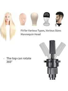 Black Mannequin Head With Hair 66.04 Cm Mannequin Doll Head Styling Mannequin Head, Containing A Mannequin Holder, Styling Tools, Etc., Suitable For Hairdressers And Stylists To Design And Practice Hairstyles. - Black - View 8
