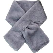 Women's Multifunctional Fleece Scarf For Winter, Solid Color Fleece Neck Warmer, Cute Fuzzy Scarf Suitable For Girls, Students And Adults, Seamless Design, Criss-Cross Warm Scarf, Neck And Collar Warmer Scarf - Multicolor - View 7