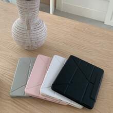 Ốp bảo vệ máy tính bảng 3 trong 1 tối giản, màu trơn, có nam châm, dễ thương, tương thích với Apple iPad thế hệ thứ 11, iPad Pro phiên bản mới 2025, iPad thế hệ thứ 10, iPad Air 7/6, 11 inch, có khe cắm bút cảm ứng, chống cong vênh, ốp bảo vệ máy tính bảng thời trang dành cho nữ. - Nhiều màu - Xem 12