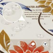 SearchI Juego de 6 fundas de asiento para silla de comedor lavables y elásticas para sillas de comedor protector de funda de asiento de comedor con cubierta trasera flor naranja - Flor Naranja - Ver 2