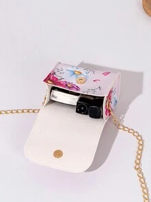 1个女士印花迷你零钱包兼口红包，精致小巧，简约设计，精美礼品 - 彩色 - 查看 12