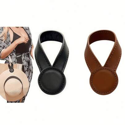 壁掛け帽子ラック - 耐久性、ポータブル、ハンズフリー帽子収納ラック、コーヒーとブラックの2色展開、ミニマリストでファッショナブルなデザイン、財布やハンドバッグも収納可能、帽子フック、トラベルアクセサリー、モダンなインテリア、滑らかな表面、多機能アクセサリー、旅行好きに最適