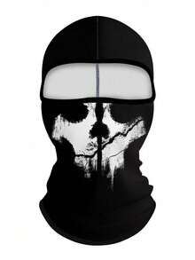 1 Stück oder mehr Unisex Radfahrer Gesichtsmaske, Sturmhaube, Skimaske, Motorrad Nackenwärmer, Totenkopf Design, geeignet für tägliches Skifahren, Radfahren, Outdoor-Reisen, Partys usw. - Verschiedenfarbig - Übersicht 4