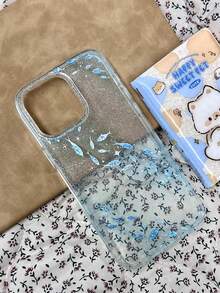 1个超蓝渐变金鱼造型的硅胶保护壳，灵感源自童话浪漫，时尚感十足，个性十足。兼容 17/ 17 Pro Max/ 16 Pro Max/ 15 Pro/ 14/ 13/12/11。适合作为情人节/生日/母亲节礼物送给家人/朋友/姐妹/女友。 - 淺藍色 - 查看 4