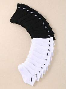20 Paar Kinder Schwarz & Weiß Kurze Socken, Sportsocken, geeignet für Alltag/Lässig, für Jungen & Mädchen, Ganzjährig, atmungsaktiv, weich, bequem (1-16 Jahre alt) Jungen Knöchelsocken - Verschiedenfarbig - Übersicht 6