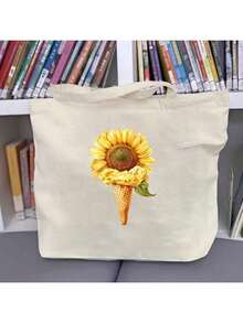 1片/2片/3片装华夫饼筒和向日葵印花布贴，可熨烫和水洗，适用于T恤、牛仔裤、毛衣、手提包、枕头、靠垫、皇后尺寸 - L - 查看 6