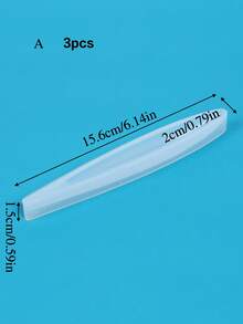 Set de 3 moldes de resina, que incluye molde de silicona con forma de bolígrafo, molde de resina epoxi, molde para colada de resina, adecuado para manualidades de resina DIY (Recambio de bolígrafo no incluido) - Blanco - Ver 15