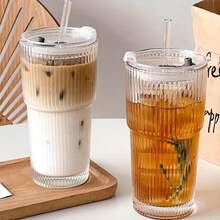 Trinkgläser - 4 Tassen + 4 Deckel + 4 Strohhalme - Übersicht 8