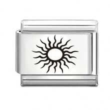 1件雕刻DIY意大利模块化手链，饰有动物、樱桃、爱心、星星元素，适合作为派对礼物送给朋友/情侣，适用于圣诞节、新年、万圣节、情人节，设计精美，不锈钢材质，本土制造，实用时尚，圣诞节和万圣节必备，沉稳的秋日色调，圣诞风格 - M286132 - 查看 22