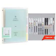 Cuaderno de alta calidad con espiral de plástico tamaño B5, bloc de notas con hojas sueltas A4 para papelería de estudiante - computadora portátil - Ver 35