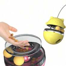 Adjustable Hole Cat Slow Feeder Ball - Interactive Puzzle Toy For Kittens, Prevents Overeating, Promotes Healthy Eating - Multicolor - View 6