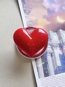 1pc Heart-Shaped Portable Retractable Detachable Magnetic Phone Stand Holder - Multicolor - View 8