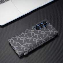 Hadaasi 1pc High-End Fashion New Printed Camouflage & Letter Pattern Foldable Kickstand Pen Slot Multifunctional Premium PU Leather Protective Case For Samsung Galaxy Z Fold 7/Z Fold 6/Z Fold 5/Z Fold 4/Z Fold 3 Series Smartphones, Anti-Fall And Shock-Resistant - Multicolor - View 6