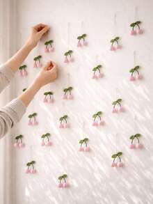 1 chiếc rèm treo hình lá xanh và quả anh đào hồng, rèm trang trí họa tiết trái cây dễ thương, rèm ngăn phòng đẹp mắt, rèm treo dọc phong cách ngọt ngào và đáng yêu, trang trí nhà theo phong cách tối giản Scandinavia, rèm chủ đề quả anh đào hồng phù hợp cho phòng ngủ, phòng khách, khung cửa sổ, lối vào, căn hộ, ký túc xá, quán cà phê, trang trí nội thất mùa xuân/hè, phông nền chụp ảnh, trang trí tiệc. - Nhiều màu - Xem 12