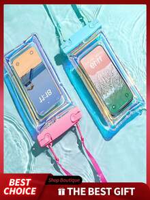 1pc/2pcs Waterproof Phone Case, Touchscreen Compatible, Essential For Swimming, Water Parks, Rafting, Professional Phone Protective Cover - Multicolor - View 3