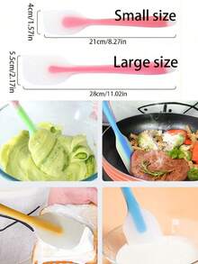 1/3/6pcs Silicone Spatula, Mini Silicone Scraper, Jam Scraper, Heat-Resistant Cream Scraper, Mixing Baking Tool, Kitchen Utensil, Apartment Essential (Length: 21cm/8.26in) - Multicolor - View 4