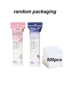 500pcs Ultra-Thin Makeup Remover Pads, Square Face, Lip & Nail Polish Remover Pads, Non-Woven Fabric, Soft & Non-Shedding - Multicolor - View 7