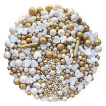 Mezcla de Sprinkles, Perlas, Rods y Confetti Comestibles para Decoración de Postres y Repostería – 100 g. - Elegant Dorado - Ver 6