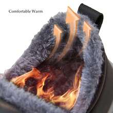 男女通用情侣雪地靴，秋冬季户外运动鞋/靴，女士踝靴，男士冬季靴/踝靴，秋冬季踝靴，徒步靴，户外露营登山靴，男士冬季套脚鞋，黑色/蓝色户外运动安全鞋/靴，适合秋冬季的女士雪地靴 - 黑色 - 查看 7