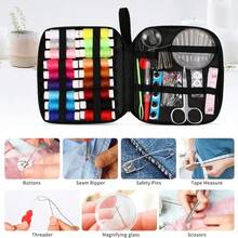 1-Piece Large-Capacity Travel Sewing Kit: Complete Set With Cotton Threads And Metal Tools, Suitable For Home Use, Tailoring And Emergency Mending - A - 查看 2