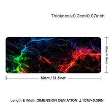 1 Peça Mouse Pad de Jogo Neon - Mouse Pad de Jogo Neon Lightning Grande Antiderrapante, Estampa Impressa em HD - Tapete de Teclado Estendido para Casa, Escritório, Esportes Eletrônicos, Jogos de PC - Múltiplos Tamanhos Disponíveis Fácil de Limpar e Lavar, Ideal para Casa, Escritório, Local de Trabalho, Sala de Jogos e Dormitórios; Perfeito para Suprimentos de Volta às Aulas, Presentes de Férias para Namorados e Namoradas, Acessórios de Escritório, Suprimentos de Escritório, Tapetes de Mesa e Mouse Pads. - A - Visão 16