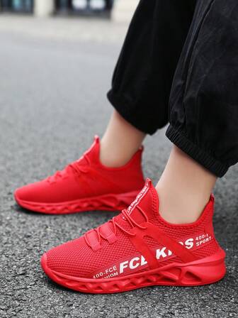 Kids Boys' New Mesh Breathable Children Sports Shoes Casual Shoes, Fashion Comfortable Soft Bottom Non-Slip Lightweight Big Kids & Teenagers Running Shoes