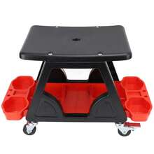 Taburete de mecánico versátil y cómodo para garaje, asiento rodante para lavado de autos, decoración, reparación de láminas de automóviles. - A - Ver 4