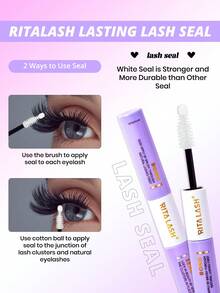 RITALASH Waterproof Eyelash Glue (10 Pcs), 2 In 1 Long-Lasting Lash Bond & Seal Glue, Sweat-Proof Eyelash Extension Lash Glue For Cluster Lashes, Waterproof Clusters Lashes - màu đen - Xem 8