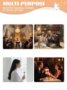 5pcs/1pc Thumb Cross, Handheld Amulet, Heart-Shaped Cross, Cross Ornament, Stress-Relieving And Inspirational Gift, Prayer Ornament/Festive And Party Supplies - Multicolor - View 11