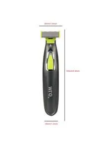 Afeitadora eléctrica unisex, recortadora corporal portátil, afeitadora USB con cuchillas en T para barba y axilas, resistente al agua - Amarillo - Ver 3